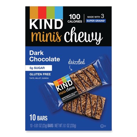 KIND Minis Chewy, Dark Chocolate, 0.81 oz, PK10 27896
